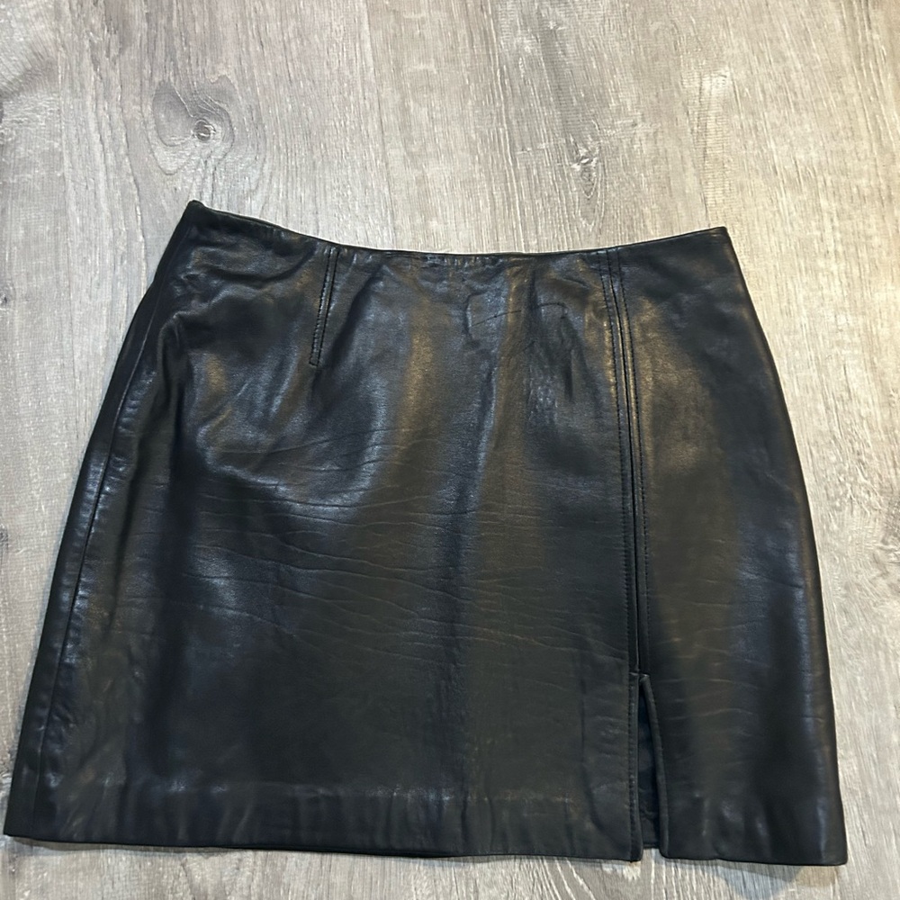Express Black Leather Mini Skirt size 9/10